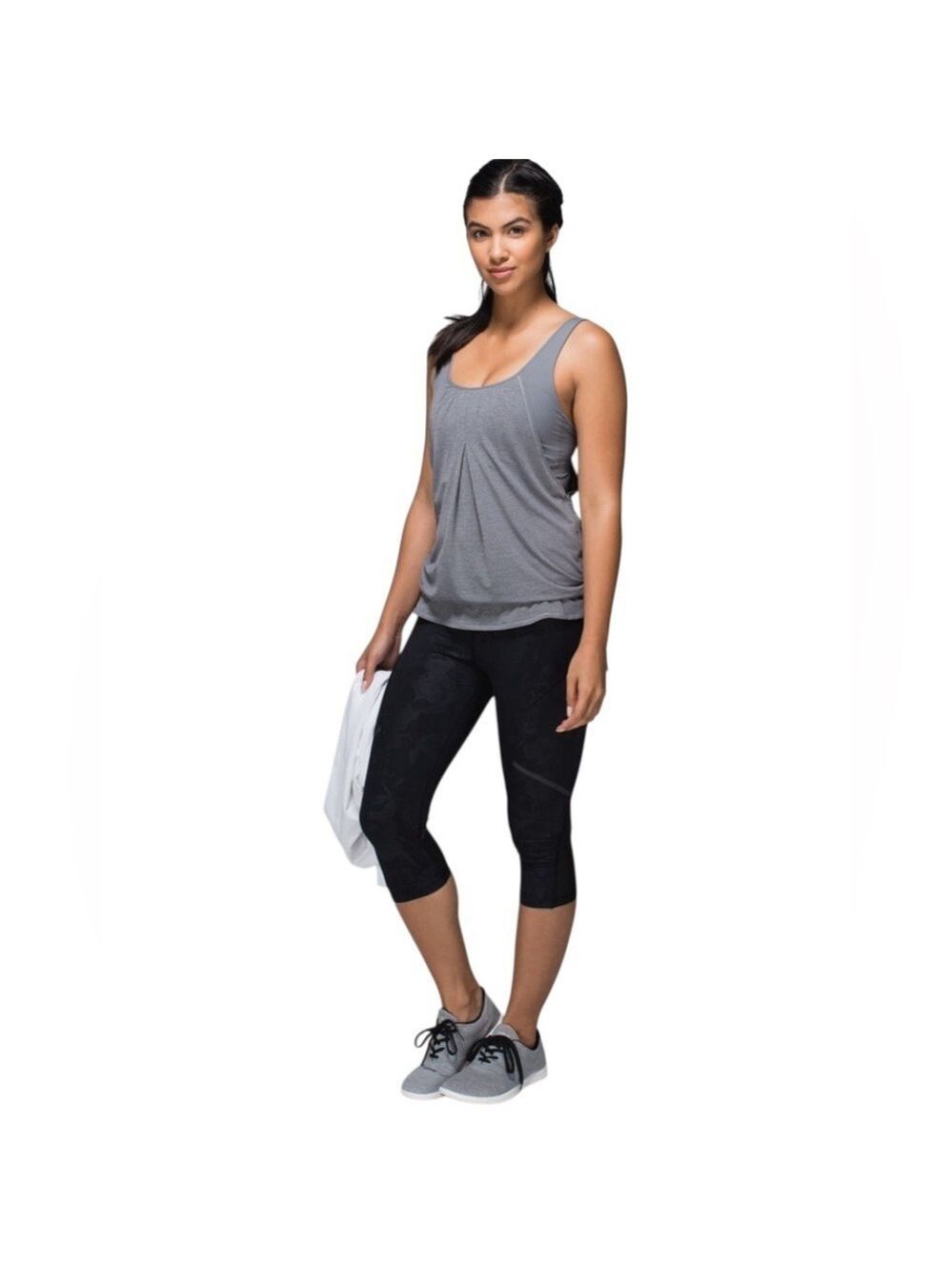 Lululemon Run Times Tank Top Grey Size 8 Athletic Racerback Swift Ultra Cool